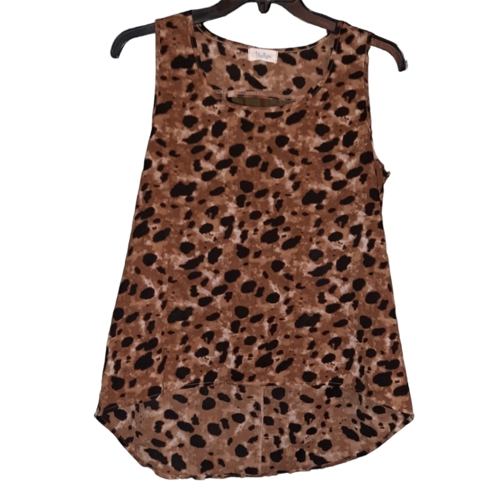 BlueTique Animal Print Tank Top Large